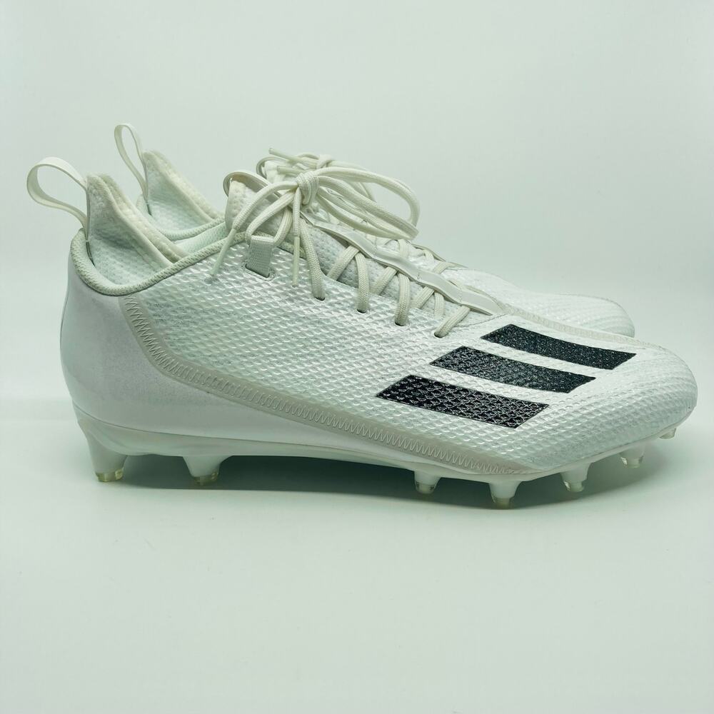 Adidas Football Cleats Mens Size 14 Adizero Scorch White Black New Flaws